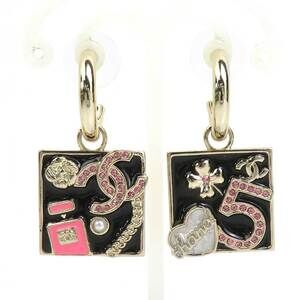 Chanel Cc Logo Earrings Gold-Tone Metal #234269C10B
